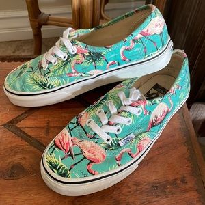 Vans classic shoe flamingo print